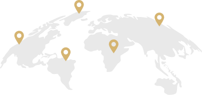 Stylized world map representing Titan Stones Egypt's international export network